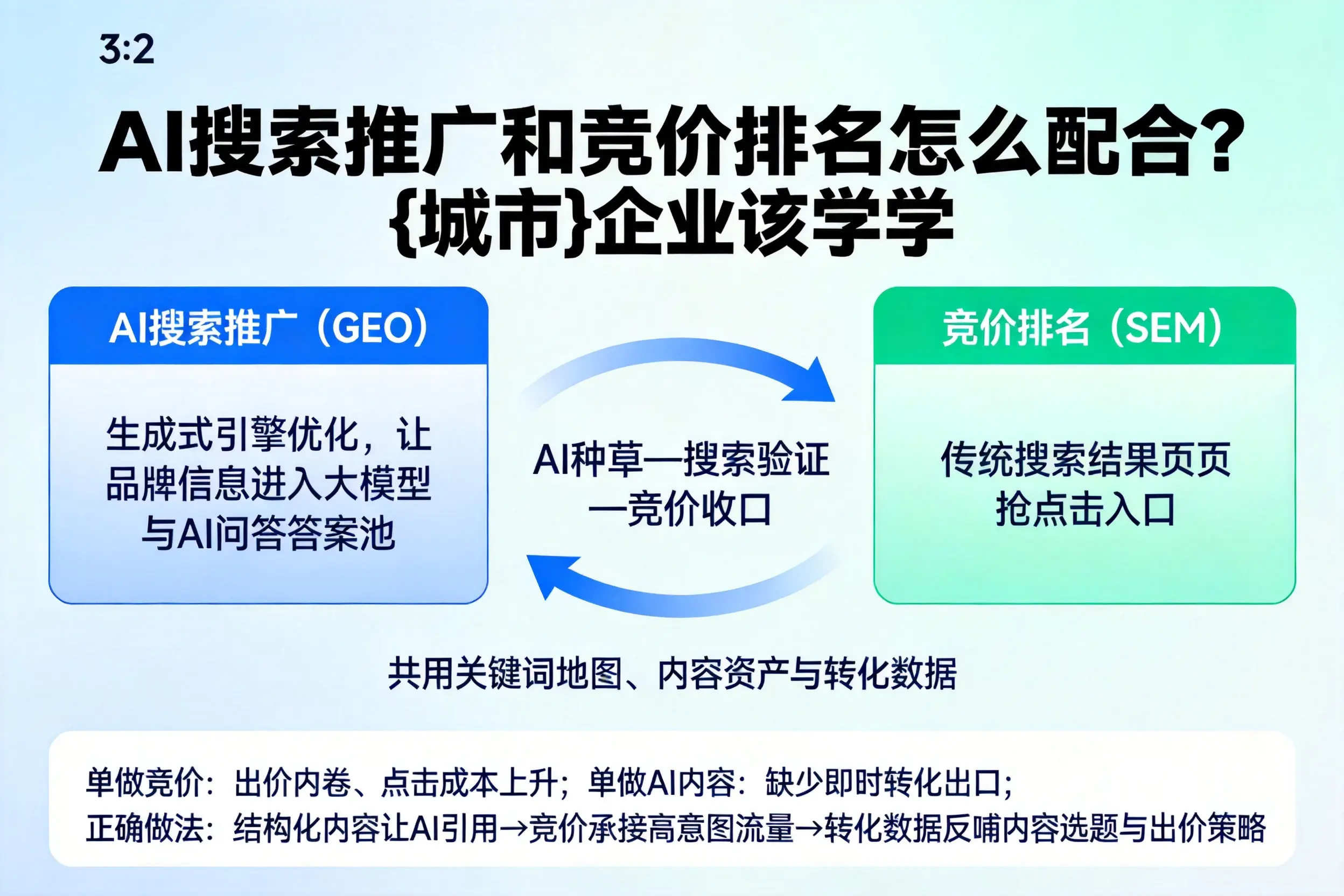 AI搜索推广和竞价排名怎么配合?汕头企业该学学