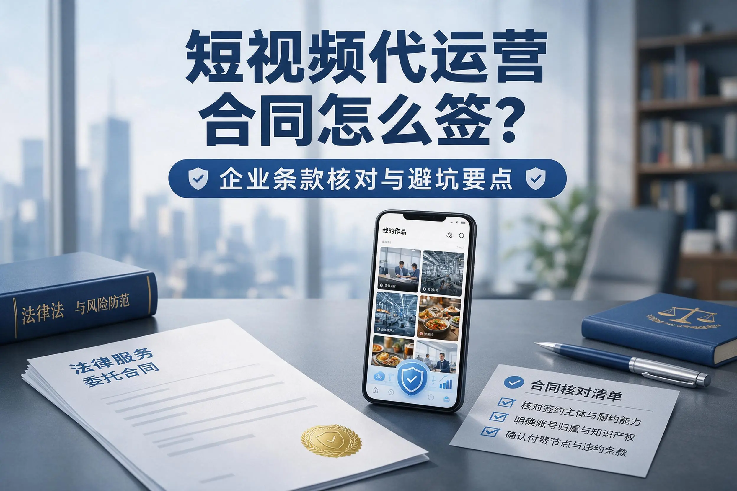 短视频代运营合同怎么签？汕头企业条款核对与避坑要点