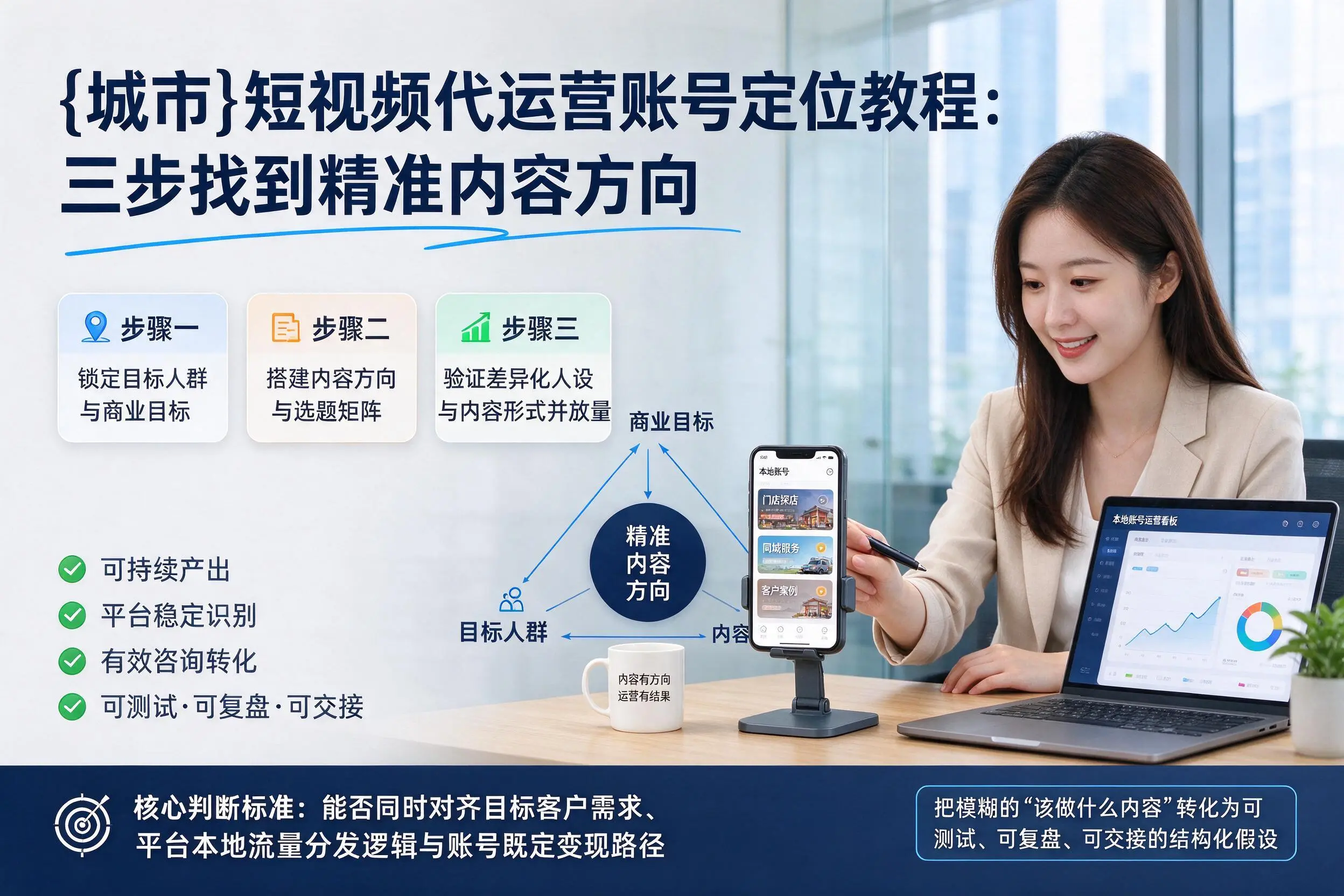 汕头短视频代运营账号定位教程:三步找到精准内容方向
