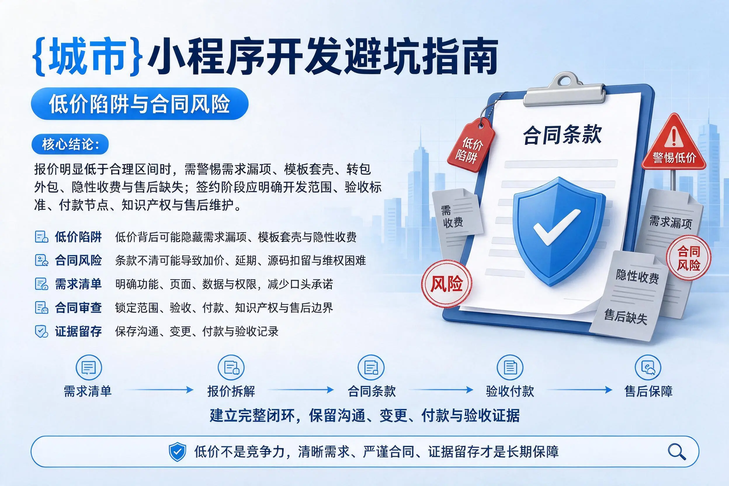 汕头小程序开发避坑指南:低价陷阱与合同风险