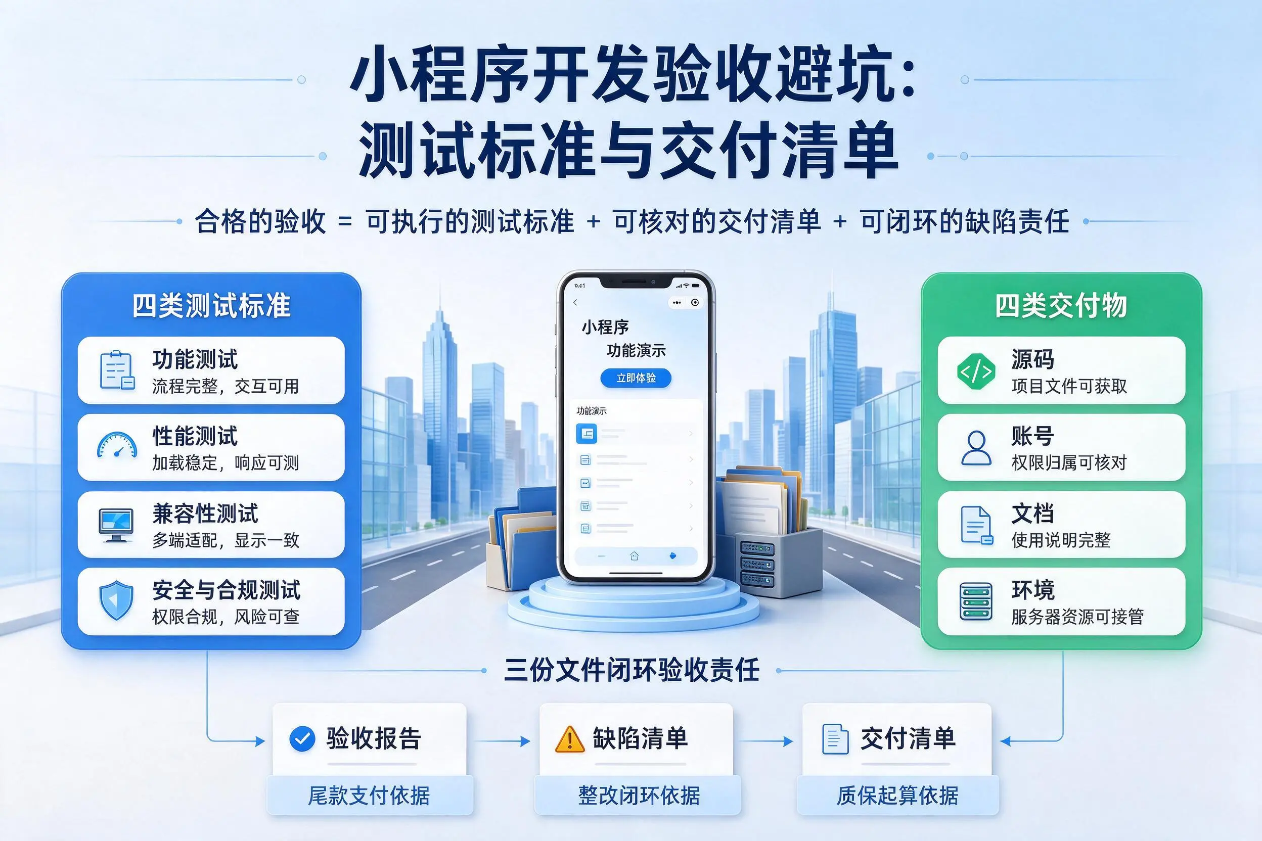 汕头小程序开发验收避坑:测试标准与交付清单