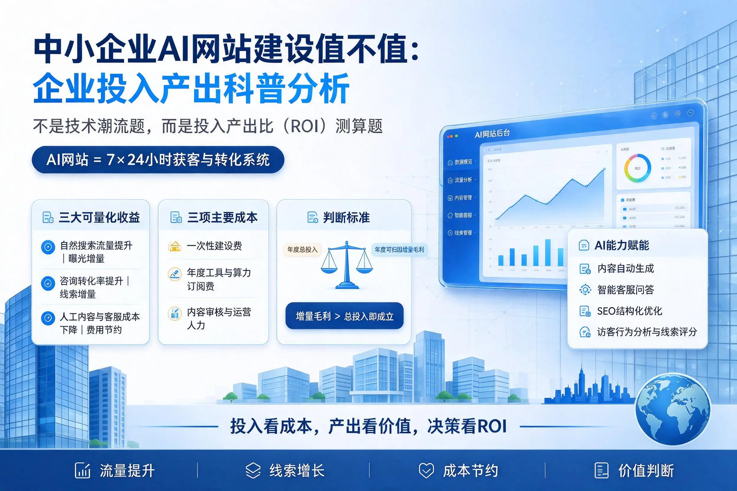 中小企业AI网站建设值不值:汕头企业投入产出科普分析