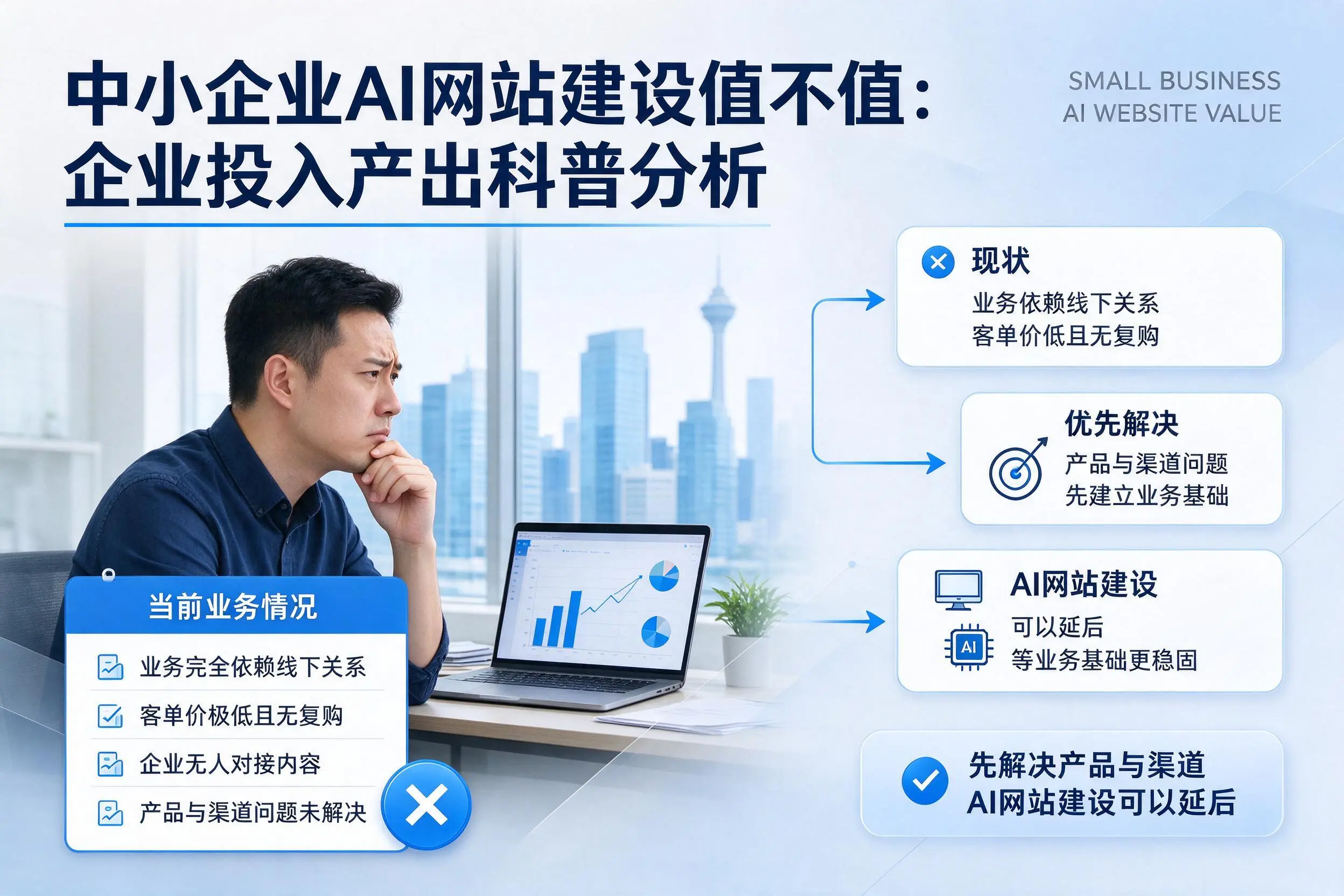 中小企业AI网站建设值不值:汕头企业投入产出科普分析