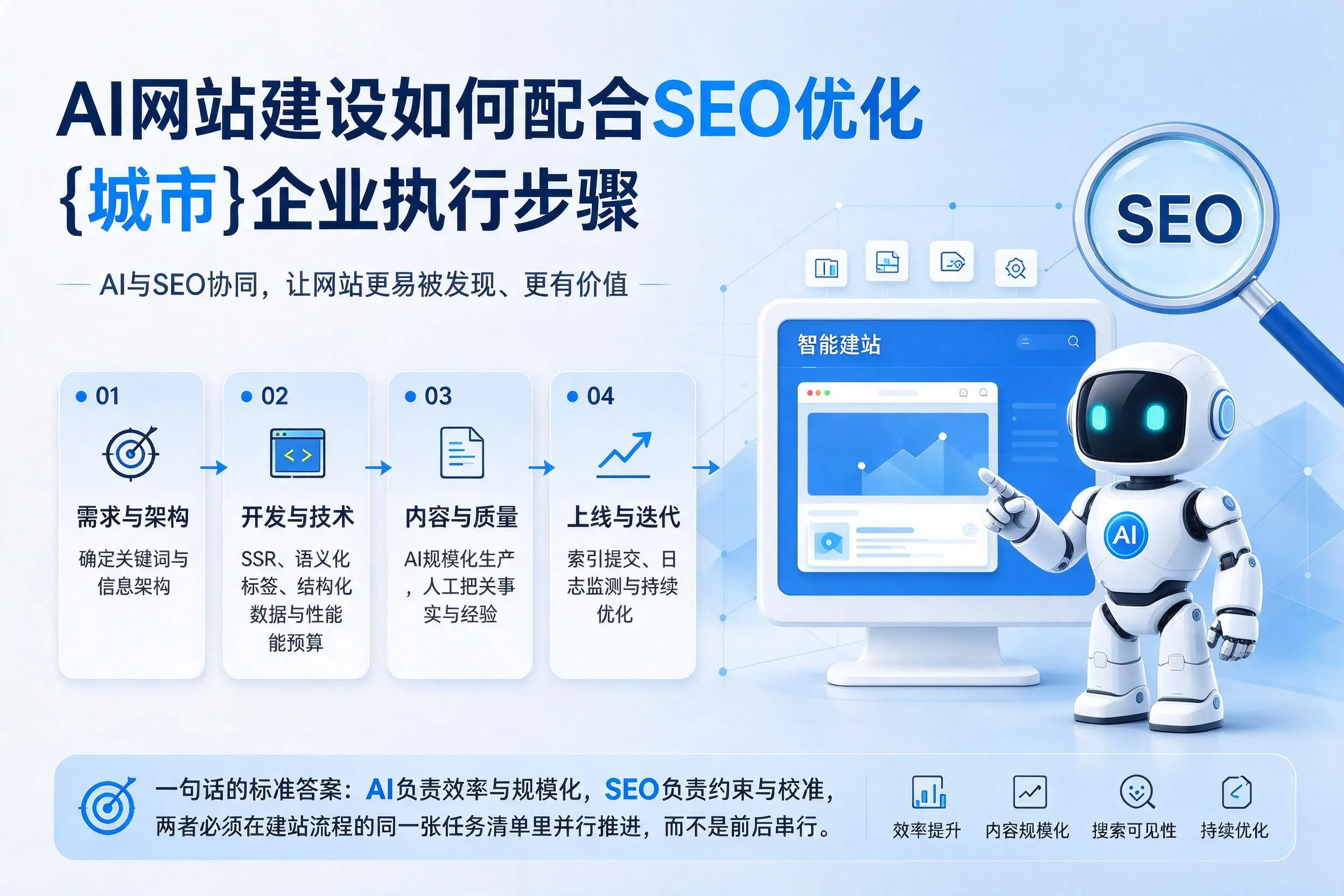 AI网站建设如何配合SEO优化，汕头企业执行步骤