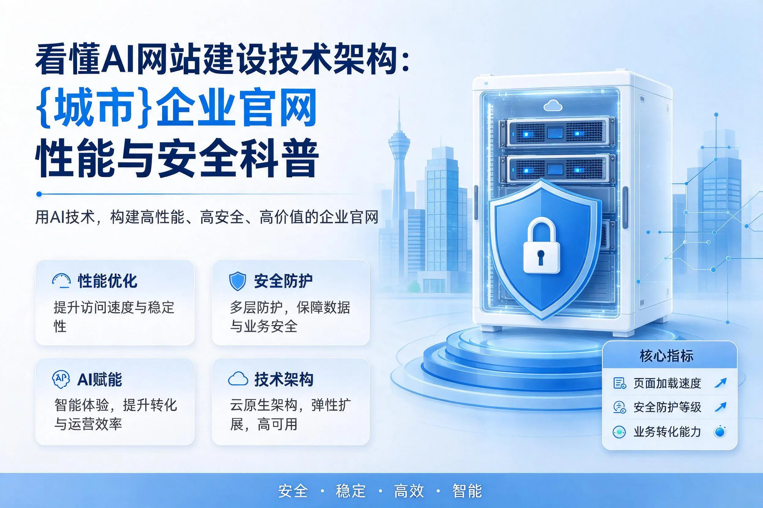 看懂AI网站建设技术架构：汕头企业官网性能与安全科普