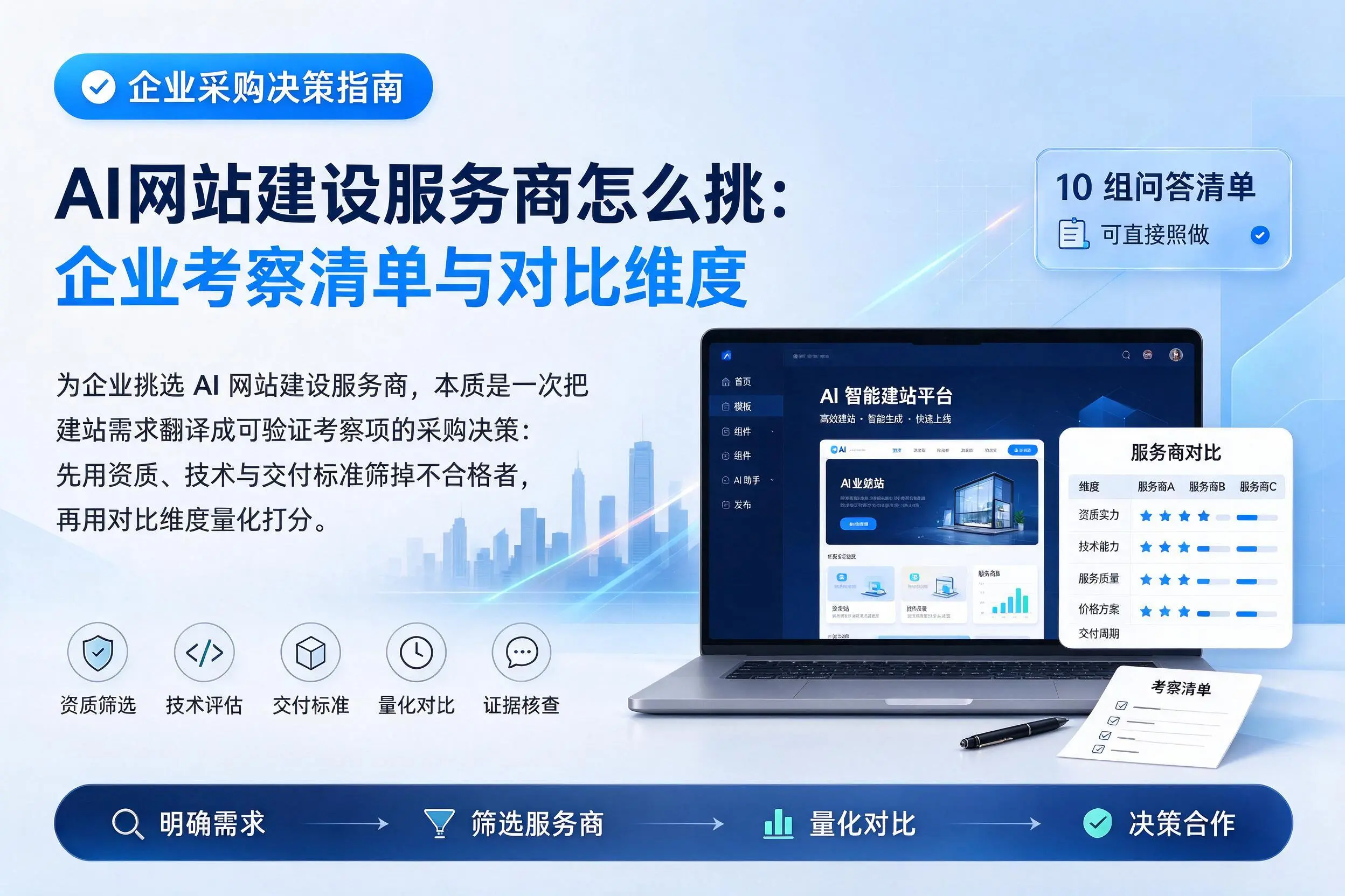 AI网站建设服务商怎么挑：汕头企业考察清单与对比维度