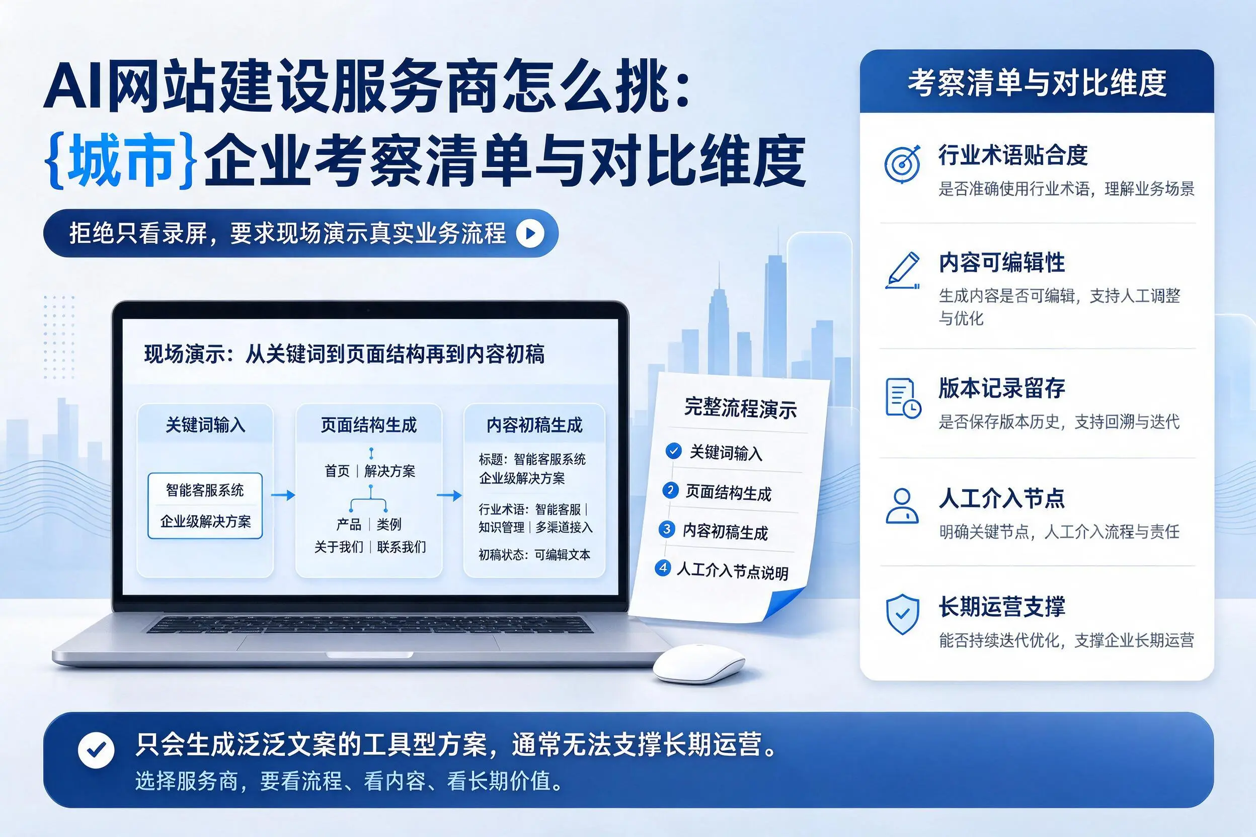 AI网站建设服务商怎么挑：汕头企业考察清单与对比维度