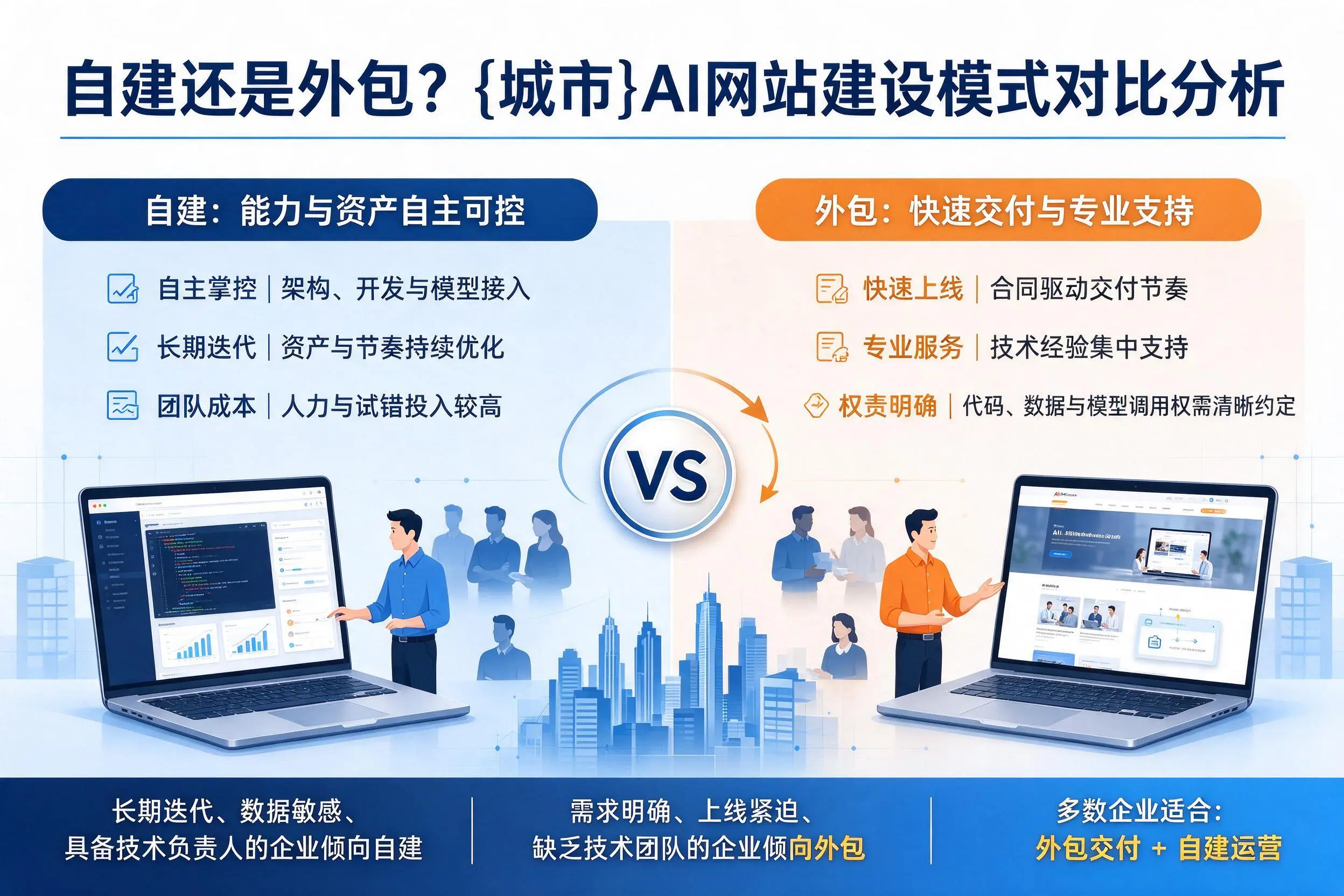 自建还是外包？汕头AI网站建设模式对比分析