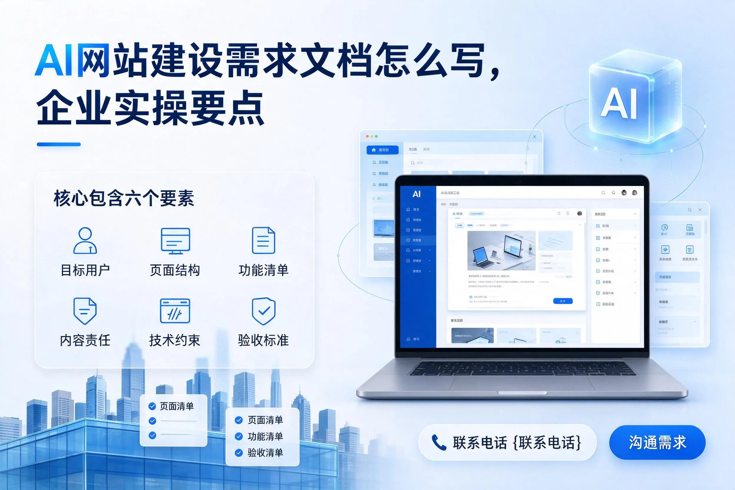 AI网站建设需求文档怎么写,汕头企业实操要点